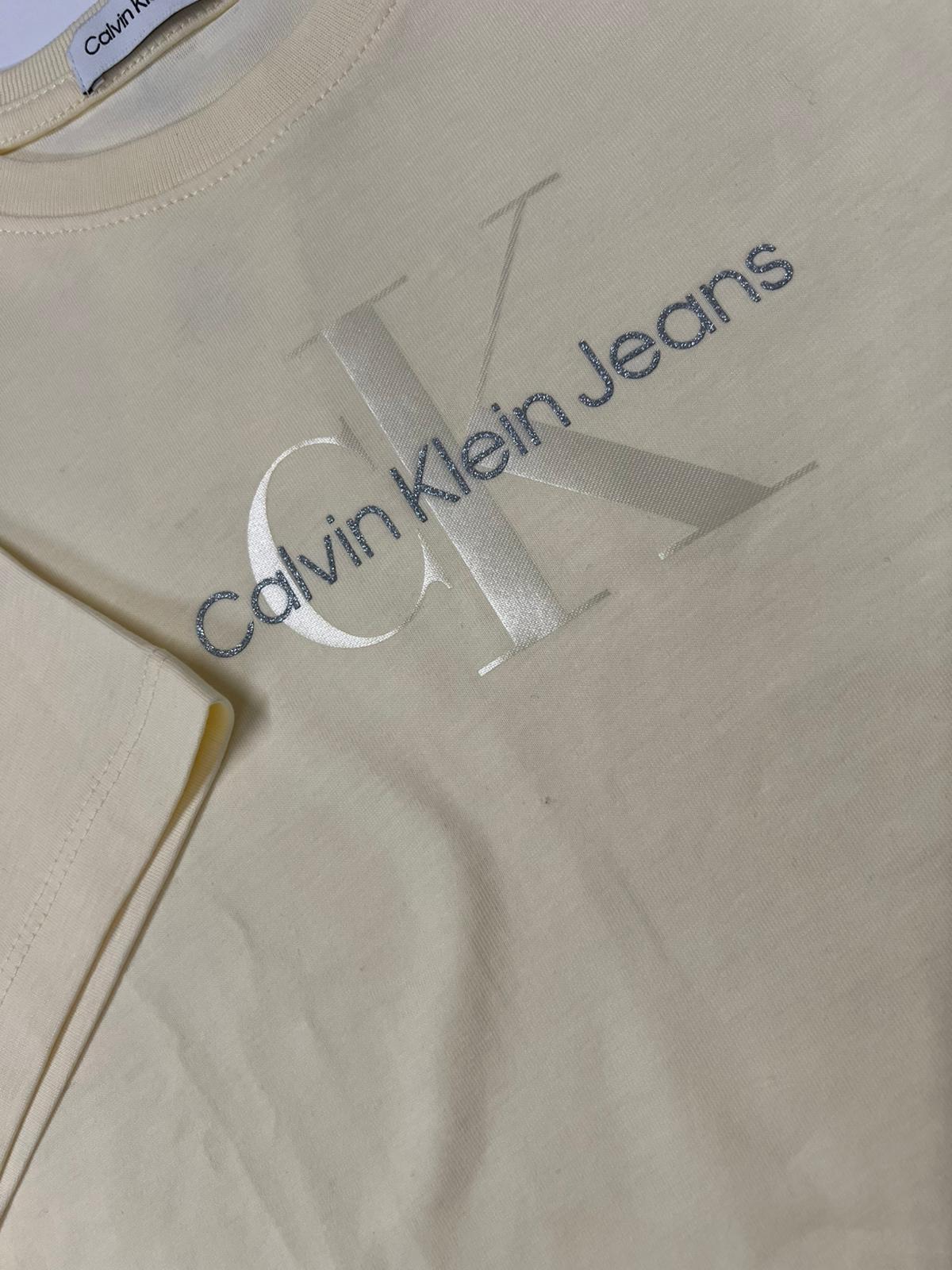 Calvin Klein Jeans – T-shirt Giallo Pastello