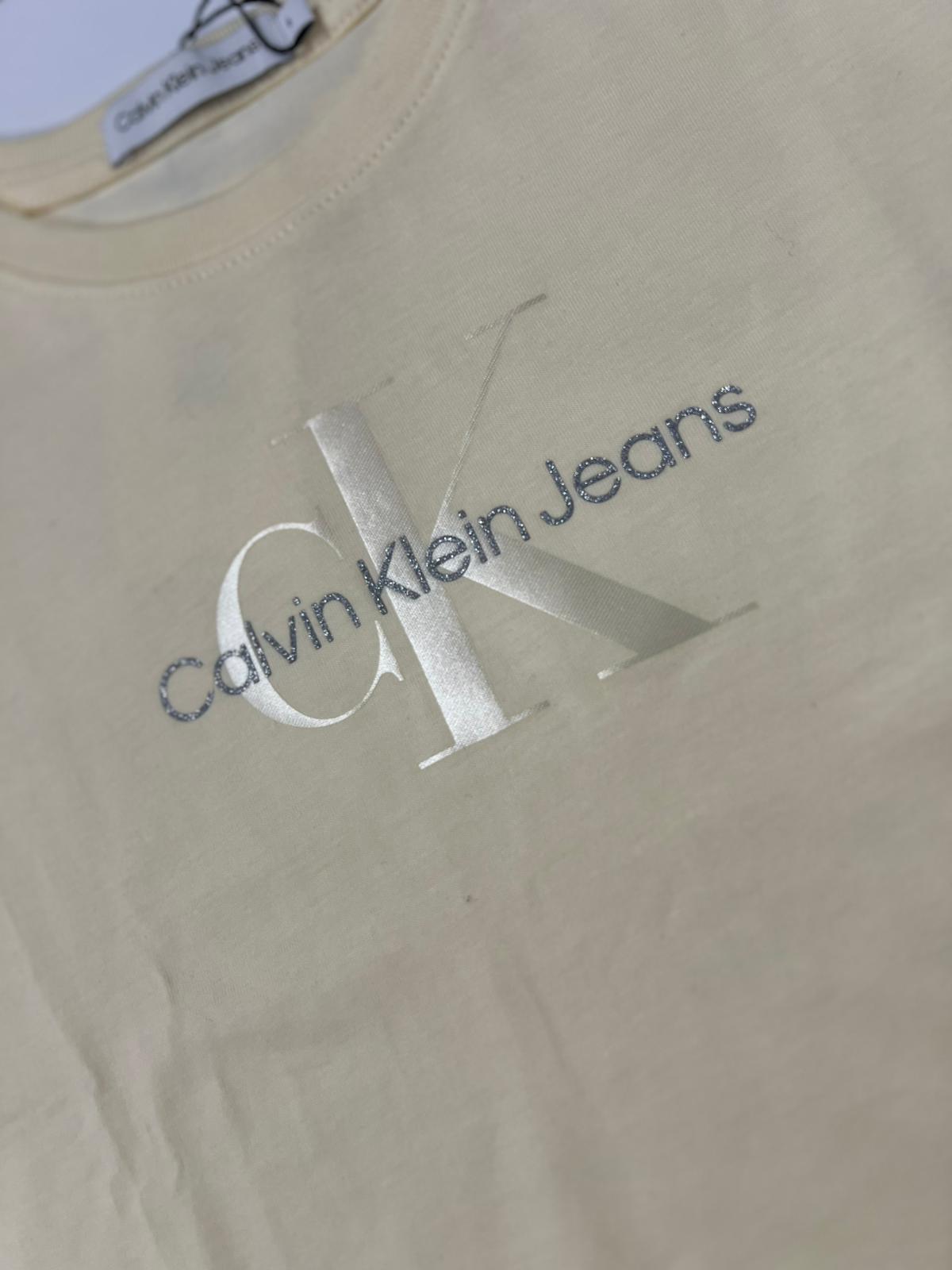 Calvin Klein Jeans – T-shirt Giallo Pastello
