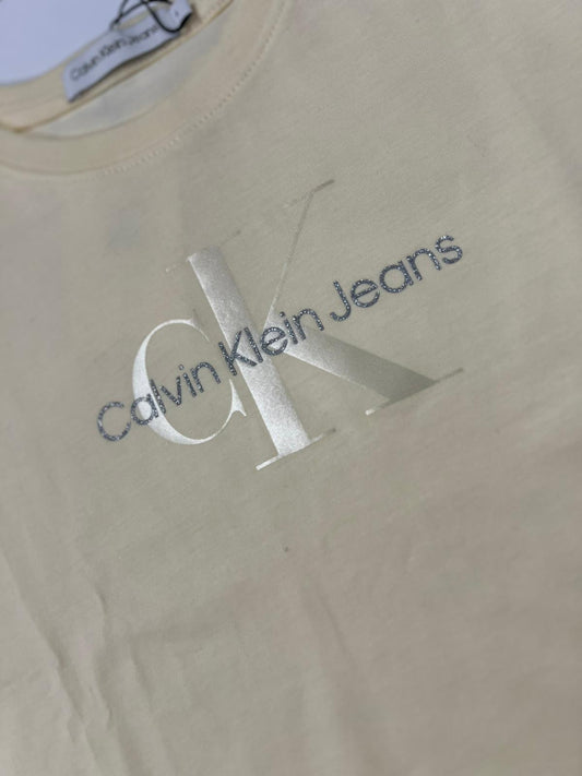 Calvin Klein Jeans – T-shirt Giallo Pastello