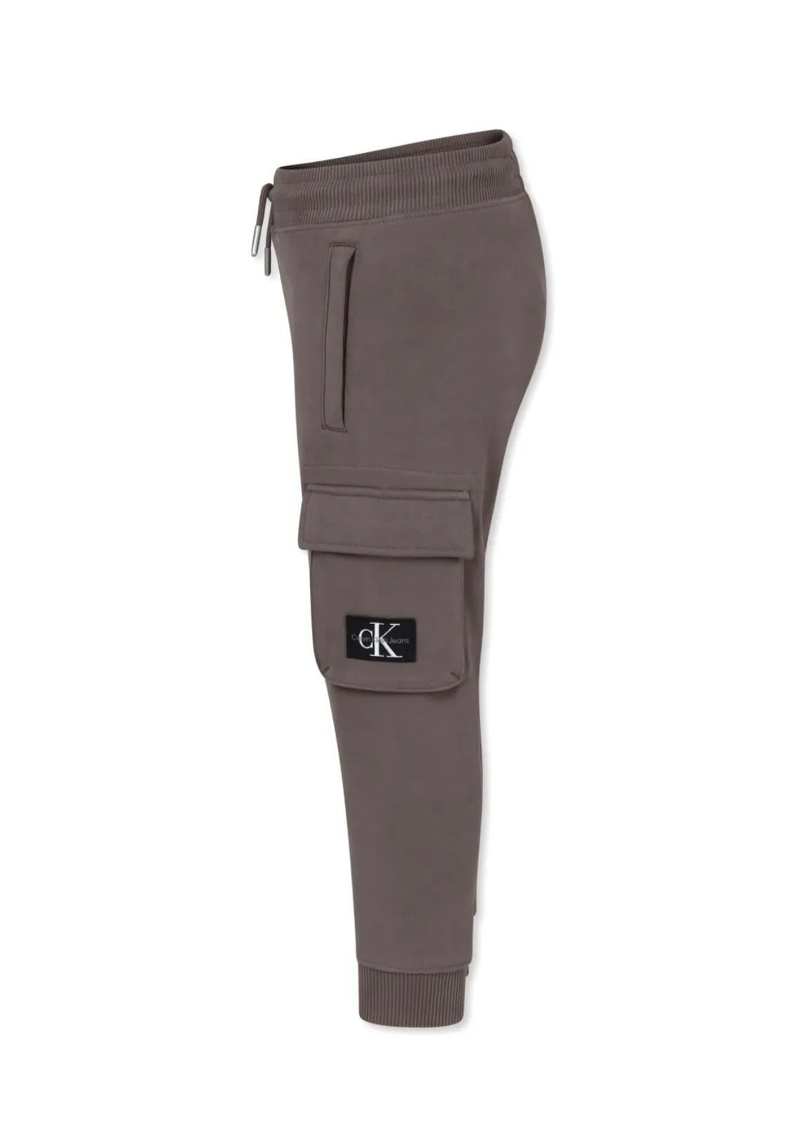 Calvin Klein Jeans BADGE RELAXED PANTS - Pantaloni sportivi - beige